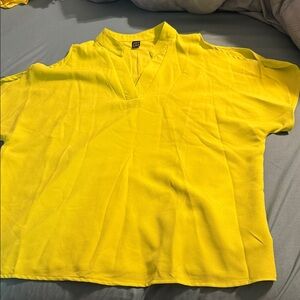 SHEIN Bright Yellow Short Sleeve Tee